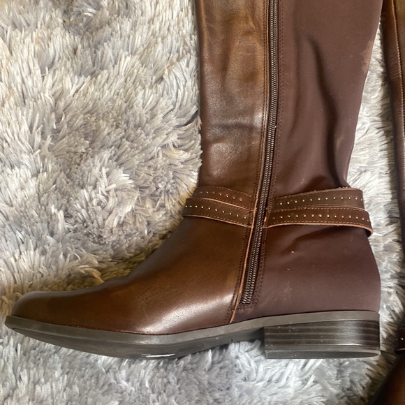 Bandolino Brown Leather Boots Size 9 Excellent Condition - Picture 9 of 12